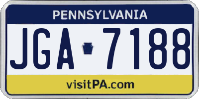 PA license plate JGA7188