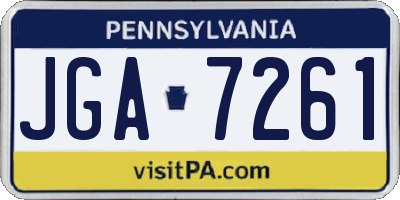 PA license plate JGA7261