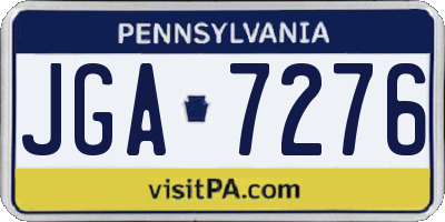PA license plate JGA7276