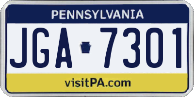 PA license plate JGA7301