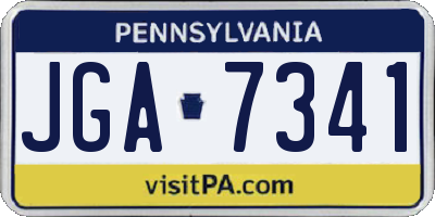 PA license plate JGA7341