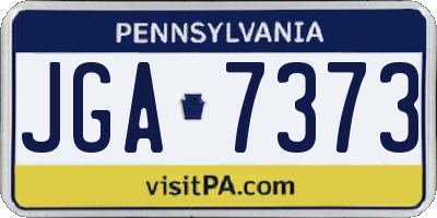 PA license plate JGA7373