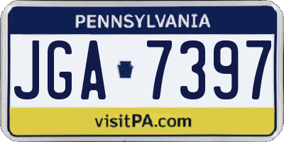 PA license plate JGA7397