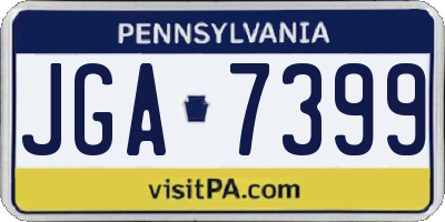 PA license plate JGA7399