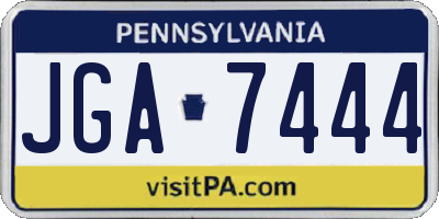 PA license plate JGA7444