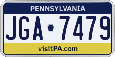 PA license plate JGA7479