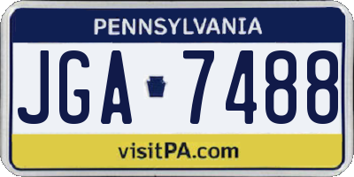 PA license plate JGA7488