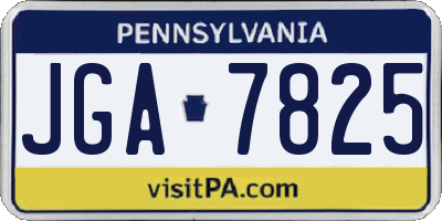 PA license plate JGA7825