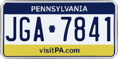 PA license plate JGA7841