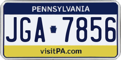 PA license plate JGA7856