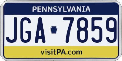 PA license plate JGA7859