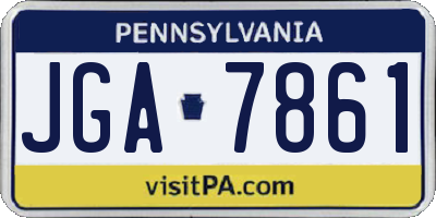 PA license plate JGA7861