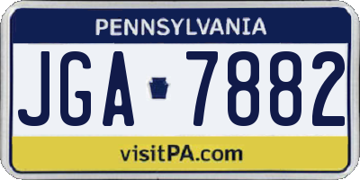 PA license plate JGA7882