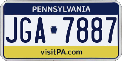 PA license plate JGA7887