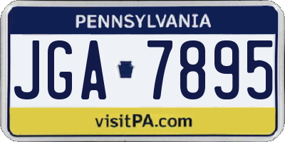 PA license plate JGA7895