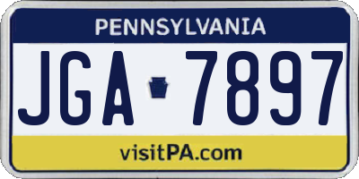 PA license plate JGA7897