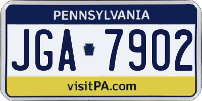 PA license plate JGA7902