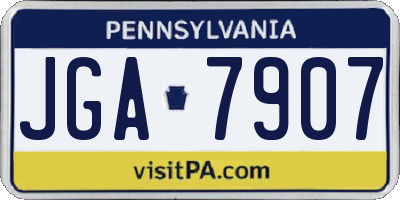 PA license plate JGA7907
