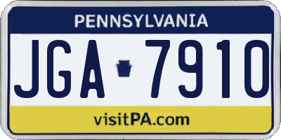 PA license plate JGA7910