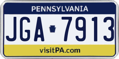 PA license plate JGA7913