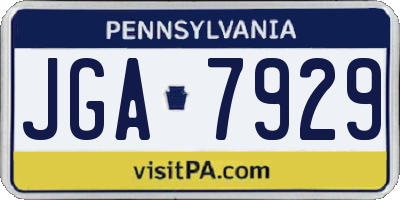 PA license plate JGA7929