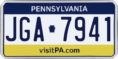 PA license plate JGA7941