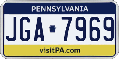 PA license plate JGA7969