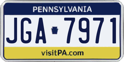 PA license plate JGA7971