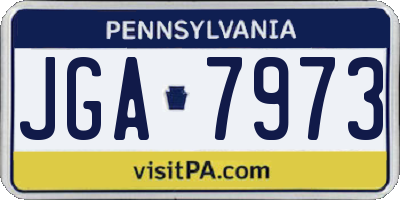 PA license plate JGA7973