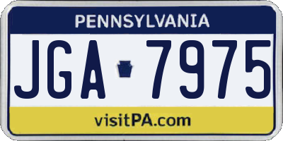 PA license plate JGA7975