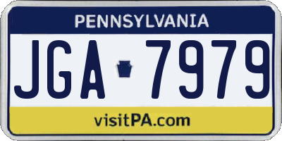 PA license plate JGA7979