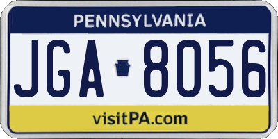 PA license plate JGA8056