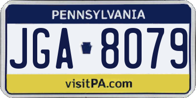 PA license plate JGA8079