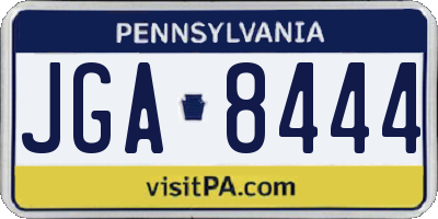 PA license plate JGA8444