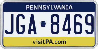 PA license plate JGA8469