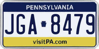 PA license plate JGA8479