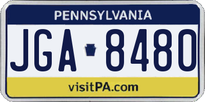PA license plate JGA8480