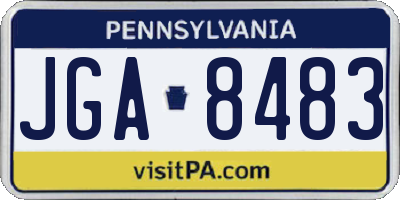 PA license plate JGA8483