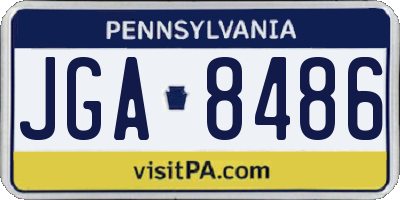PA license plate JGA8486