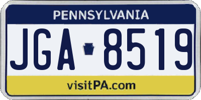 PA license plate JGA8519