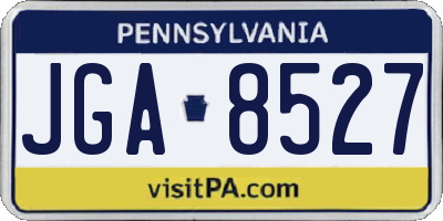 PA license plate JGA8527