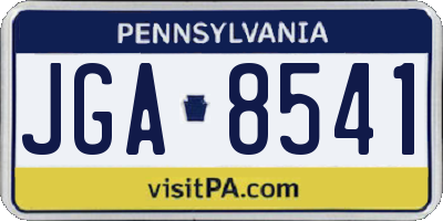 PA license plate JGA8541