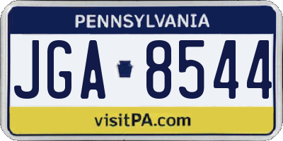 PA license plate JGA8544
