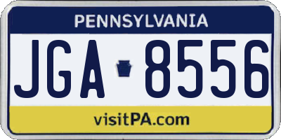 PA license plate JGA8556