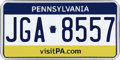 PA license plate JGA8557