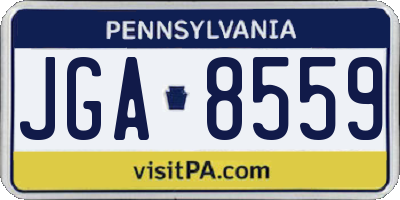 PA license plate JGA8559