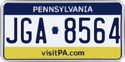 PA license plate JGA8564