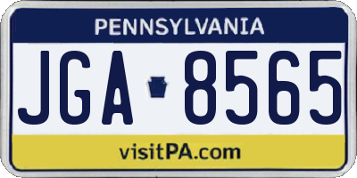 PA license plate JGA8565