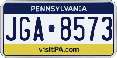 PA license plate JGA8573