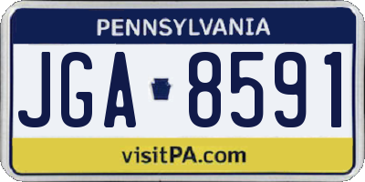 PA license plate JGA8591